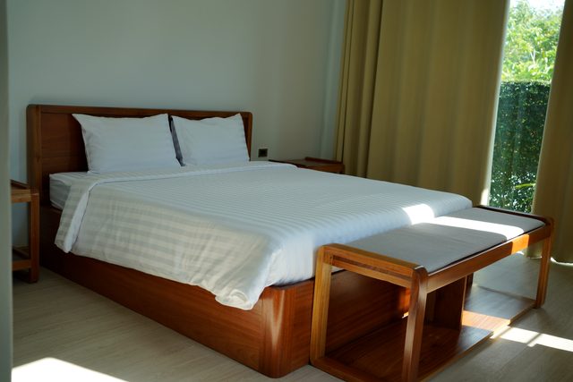Master Bedroom Suite with Teak Bed & Hotel-Grade Mattress