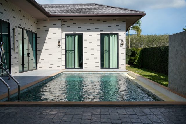 Private Courtyard Saltwater Pool with Outdoor Shower